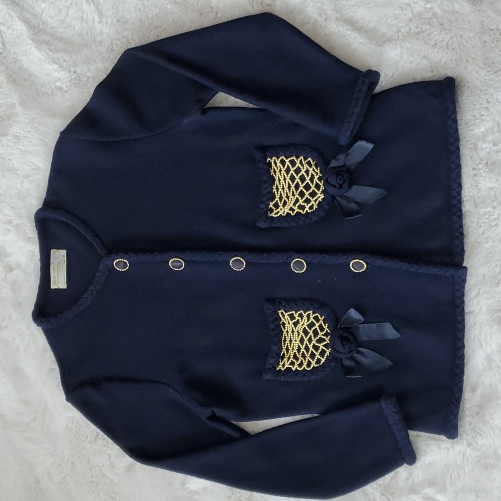 Made in Italy extra fine 100% wool merinos sweater cardigan size small